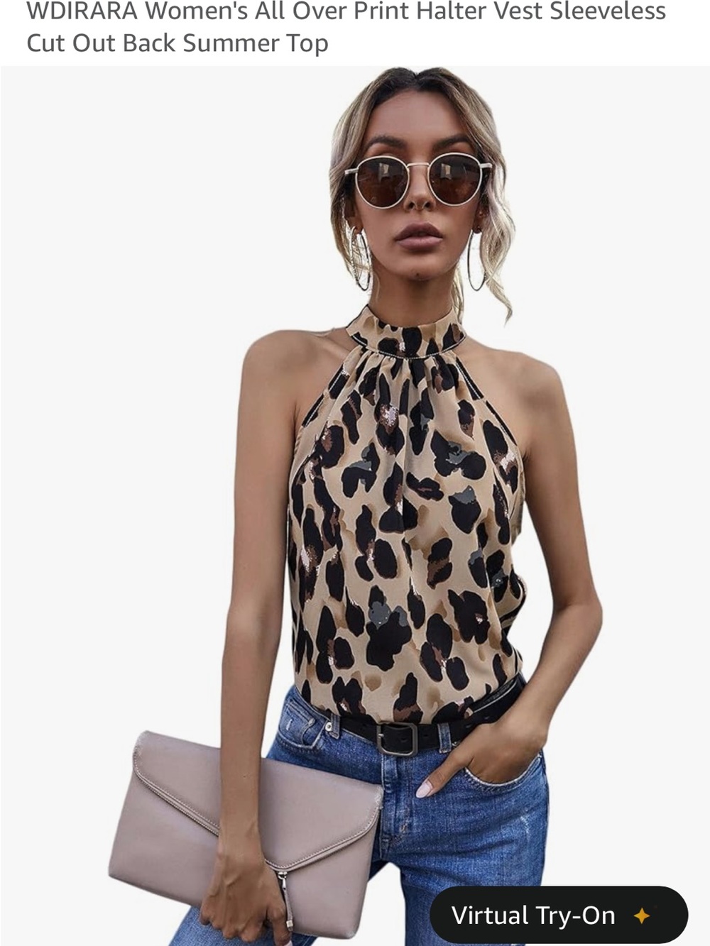 Leopard Print Halter Top